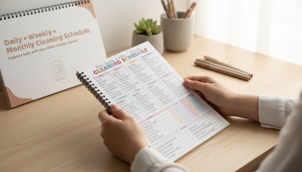 ADHD cleaning planner